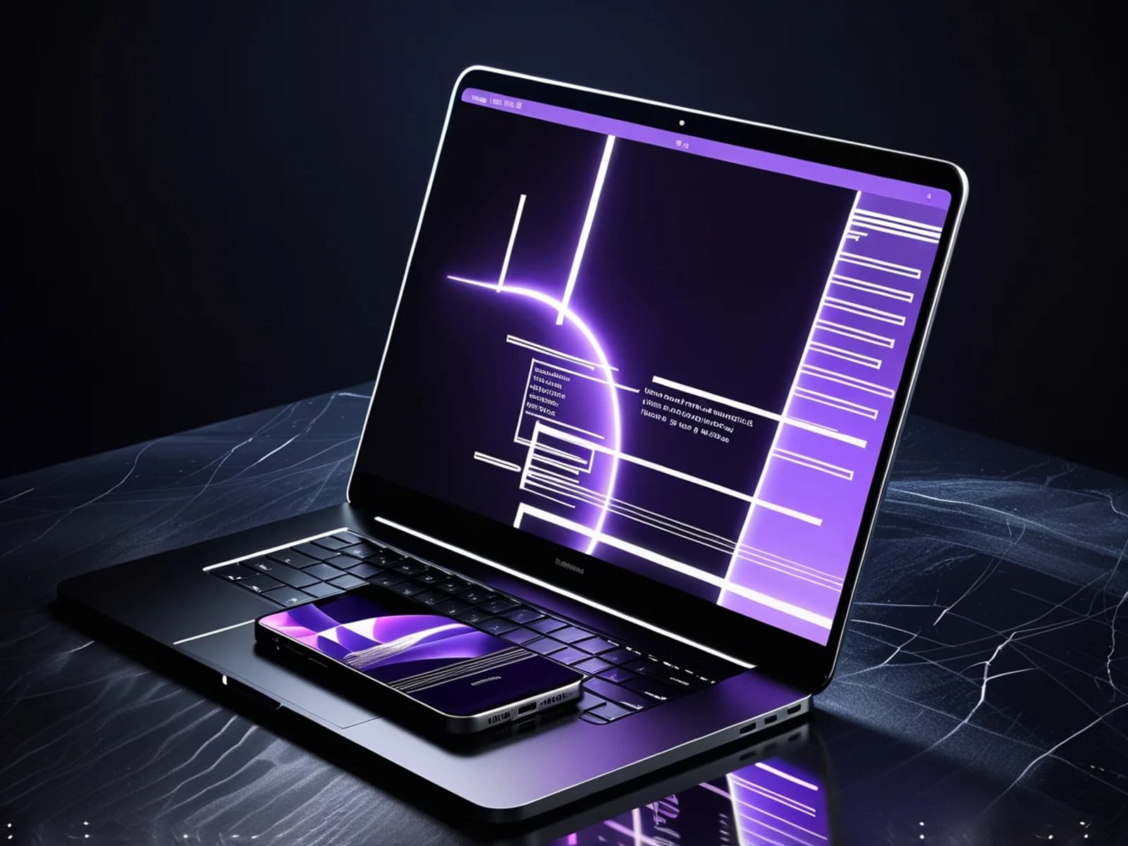 Custom Application Development — abstract editorial visualization