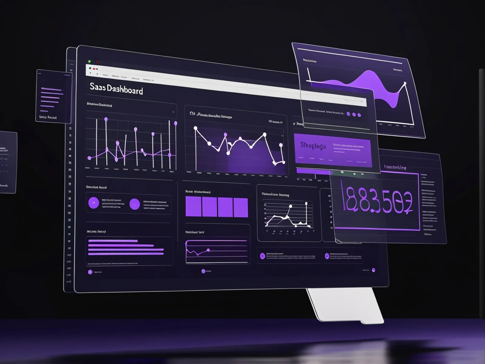 SaaS Development — abstract editorial visualization