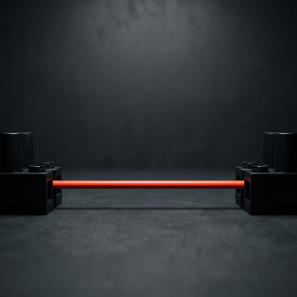 A direct line through, with no layers in between