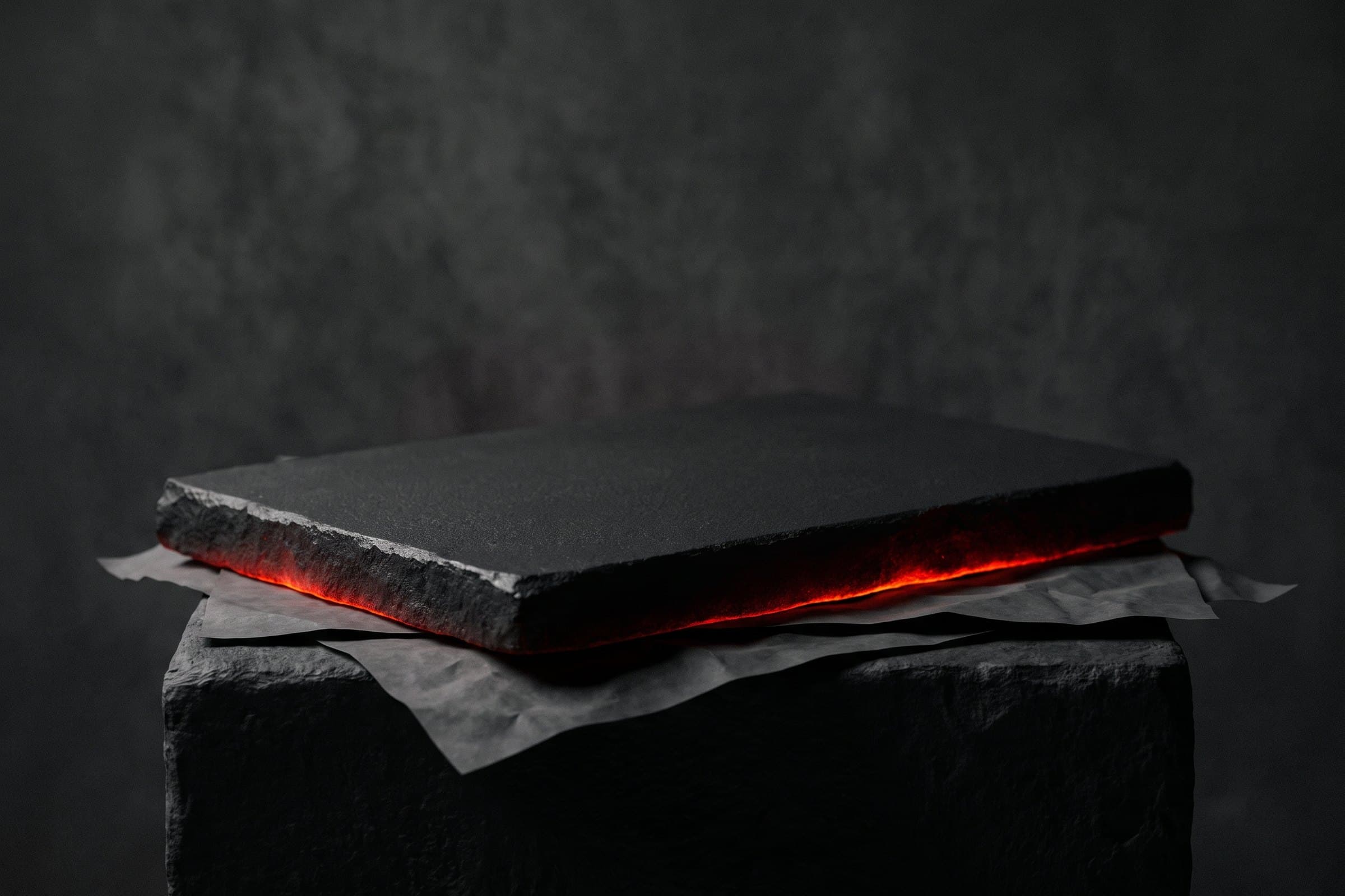 One solid platform slab set over the paper it replaced