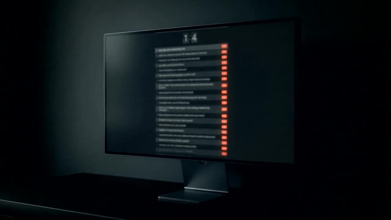 A queue on screen, its red exception markers going out one by one